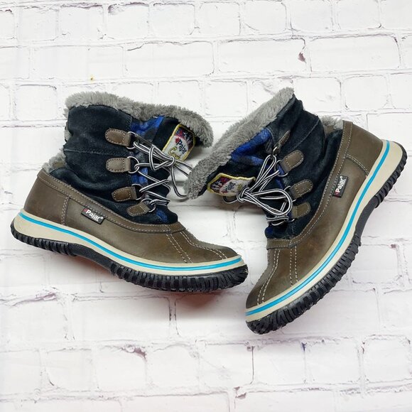 Pajar Canada Iceberg Faux Fur Waterproof Boot US Size 5 - 5.5 Black Brown Winter - Picture 2 of 12